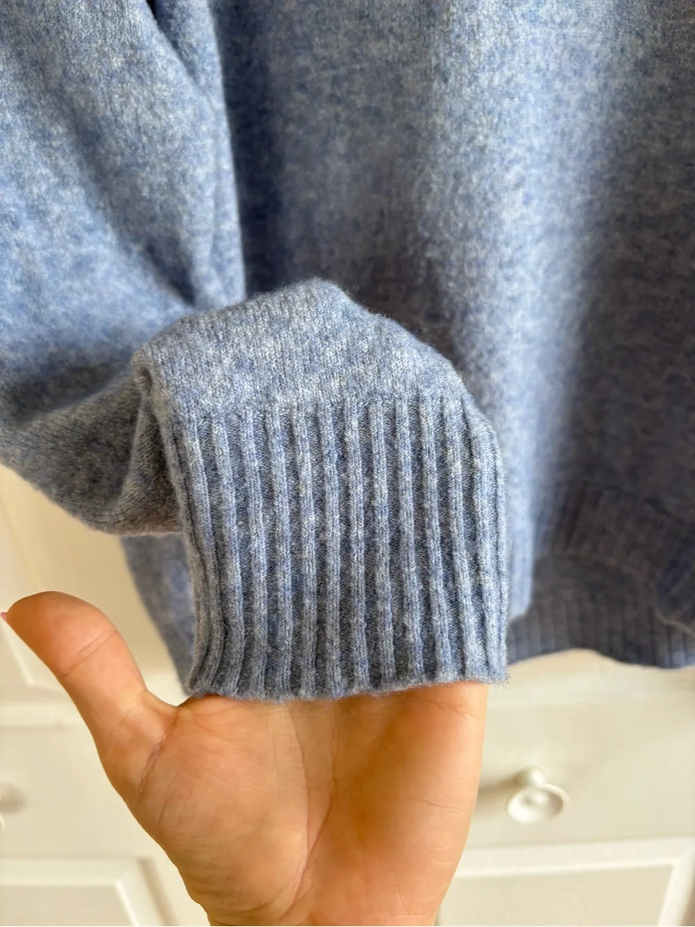 J.Crew Turtleneck Sweater Supersoft Yarn Wool Alpaca M Baby Blue Career Academia